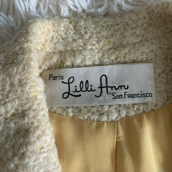 vintage Paris Llilli Ann blazer  yellow tweed size Medium based on measurements - Picture 3 of 7